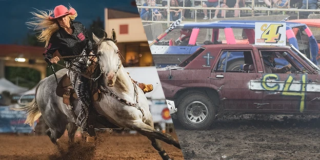 Rodeo and demolition derby event